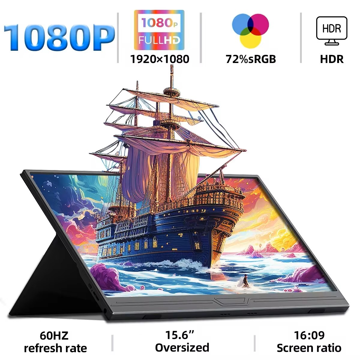 Gaming Console With Phone - ZSUS 15.6-Inch Portable Monitor 1080P HDR
