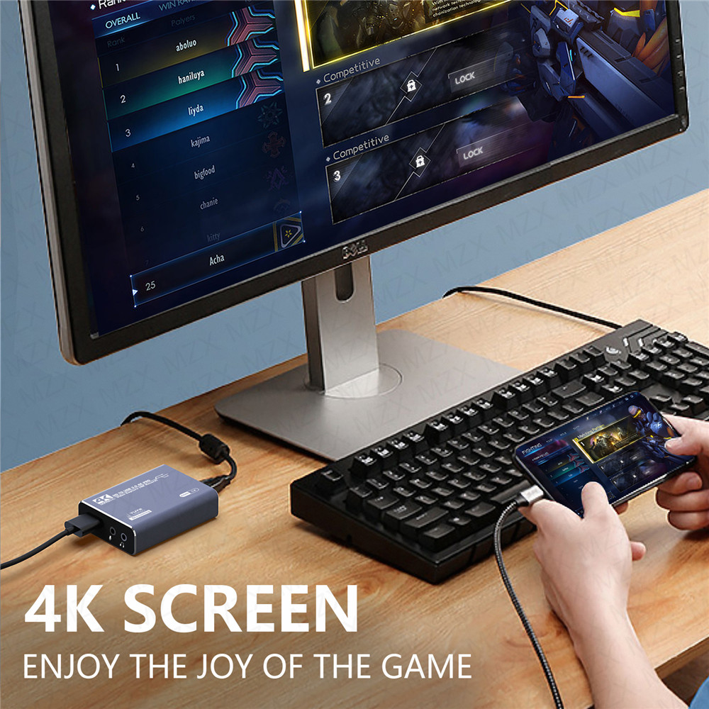 MZX 4K Video Capture Card Boar - Gaming Console With Phone recension och pris