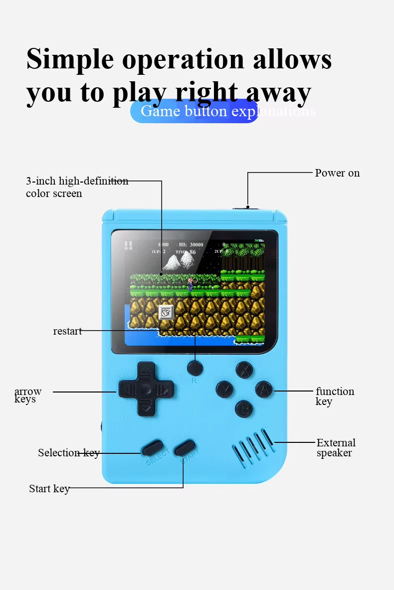 NEW 3 Inch Portable Retro Mini - Gaming Console For Sale recension och pris